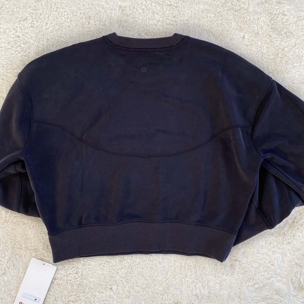 ❤️ Lululemon Softstreme Pocketed Crewneck NWT Size 6 Black - Picture 5 of 6